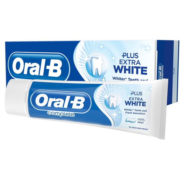 Oral B Complete plus dentifrice à menthe fraîche blanc supplémentaire 75 ml