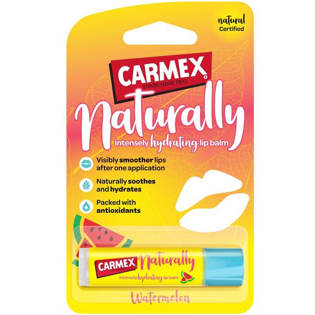 Carmex Naturally Intensely Hydrating Lip Balm Stick Watermelon 4.25g