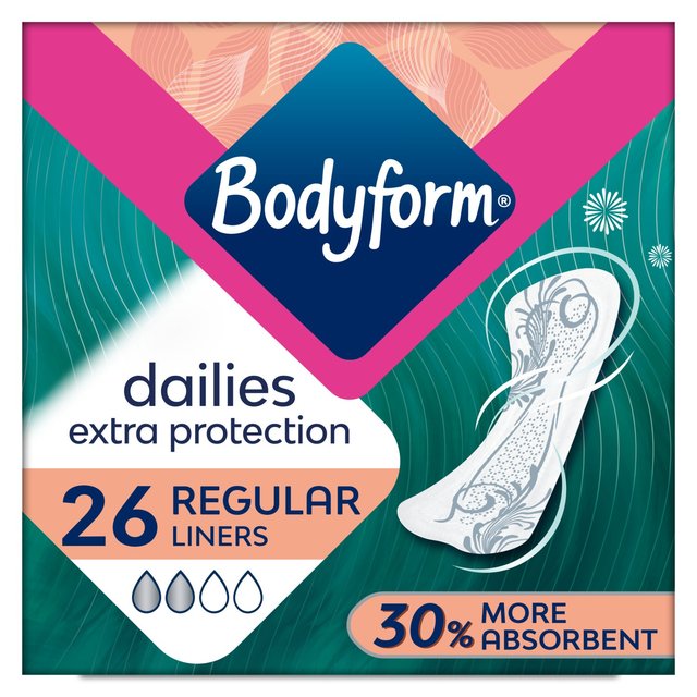 BodyForm Dailies Protección adicional Papas de bragas 26 por paquete