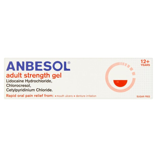 Gel de force pour adultes anbesol 10g