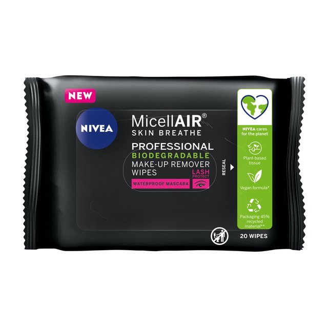 Nivea biologisch abbaubar Micellair Professional Cleansing Face Tücher 20 pro Pack