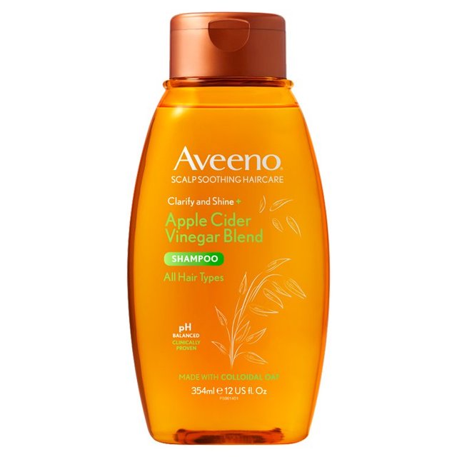 Salle du cuir chevelu Aveeno Clarifier & Shine Shampooing de vinaigre de cidre de pomme 354 ml