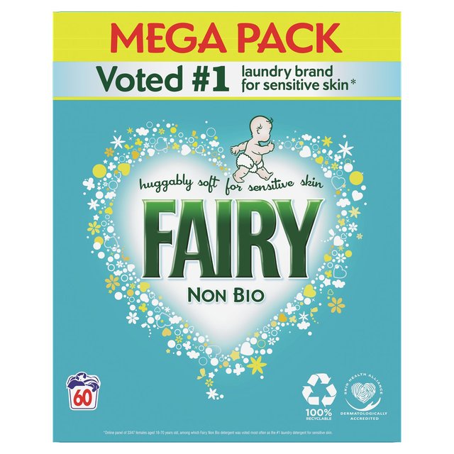 Fairy sin biodilina para piel sensible 60 lavados 3.9 kg