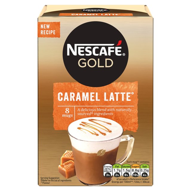 Nescafe Gold Caramel Latte Café instantané 8 x 17G