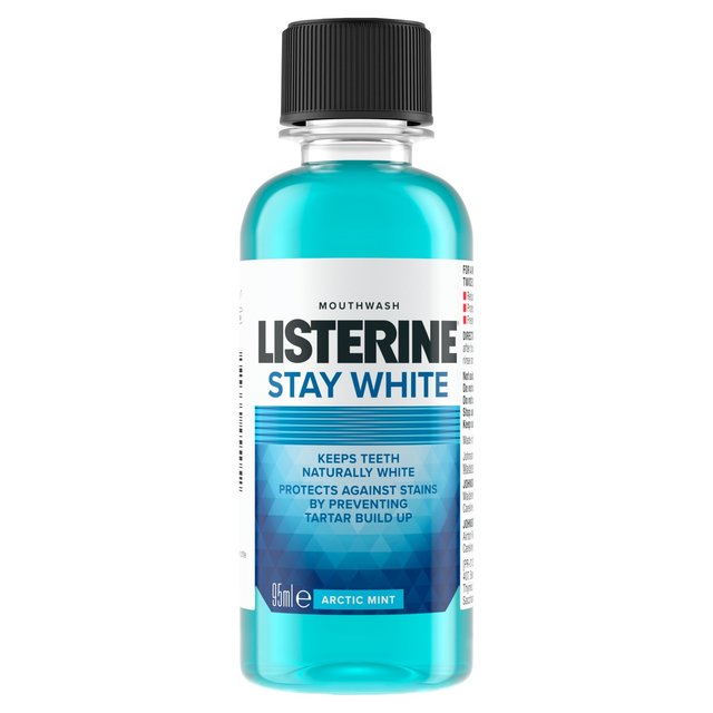 Listerin arktische Minze bleiben weiße antibakterielle Mundwasser 95 ml