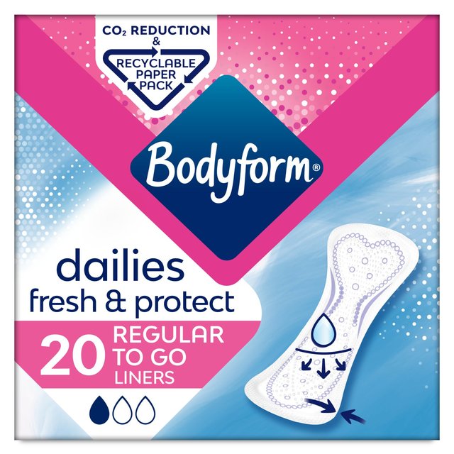 Daillies de forme corporelle Regular Panty Liners 20 par paquet