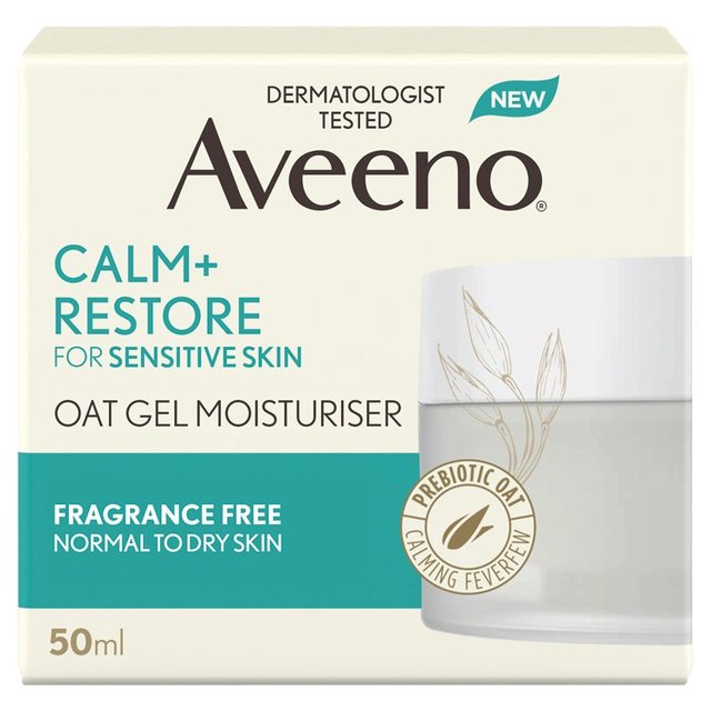 Aveeno Face Calm and Restore Oat Gel Moisturiser 50ml