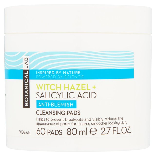 Botanical Lab Witch Hazel + 2% PADS DE Nettoyage d'acide salicylique 40 ml