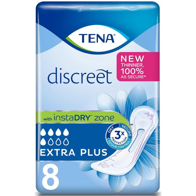 Tena Discretet Extra Plus Incontinencia de incontinencia 8 por paquete