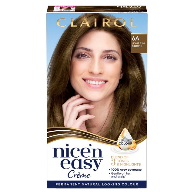 Clairol nice'n Easy Hair Dye 6A hell Aschebraun