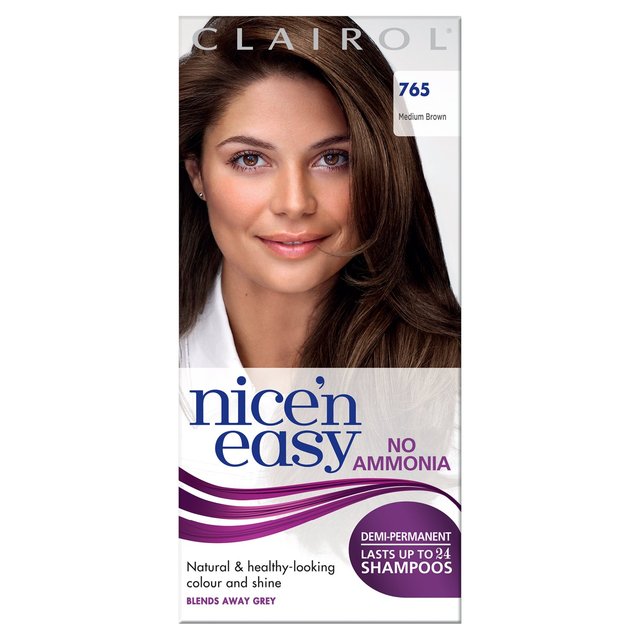 Clairol nice'n easy pas de colorant capillaire d'ammoniac 765 brun moyen