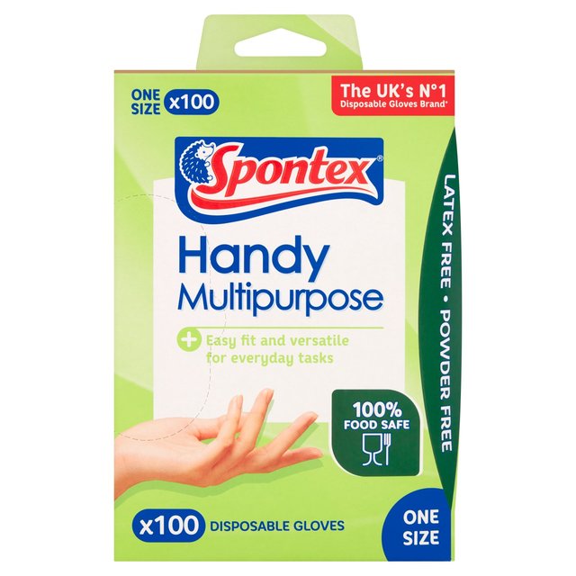 Spontex Gants jetables à usage multiples utiles 100 par paquet