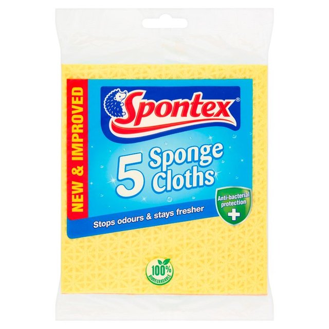 Spontex Sponge Cloths 5 per pack