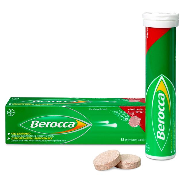 Berocca Berries Berries Energy Vitamin Comprimés 15 par paquet