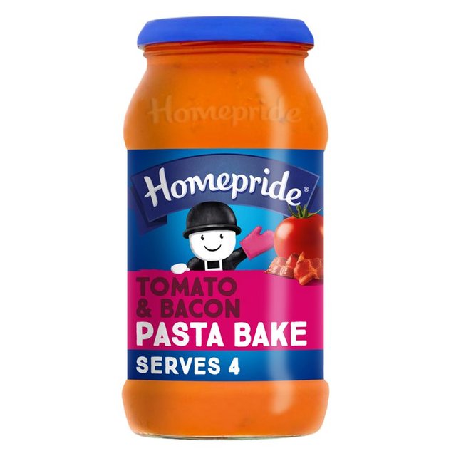 Horneado de pasta cremosa de tomate y tocino Homepride 485g 