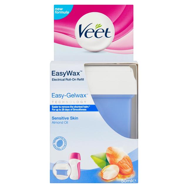 Veet Easywax Electrical Wax Roll-on Nachfüllkörper und Beine für empfindliche Haut 50ml