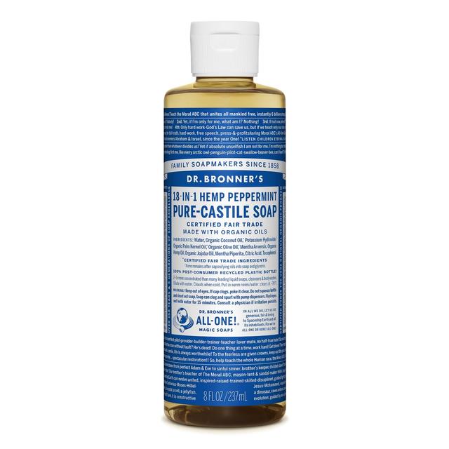 Jabón Líquido de Castilla Multiusos Orgánico Menta Dr. Bronner's 237ml 