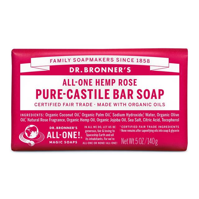 Dr. Bronner's Rose Organic Multi-Purpose Soap Bar 140g