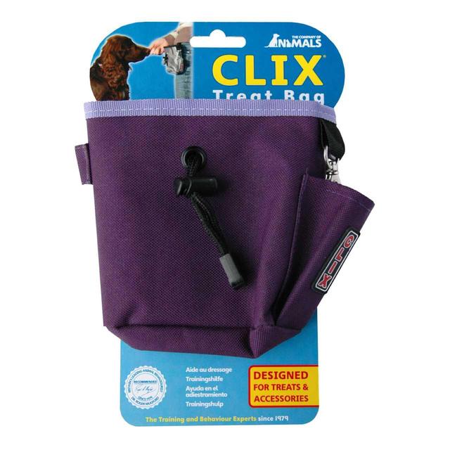 Bolsa de golosina de perros de clix púrpura