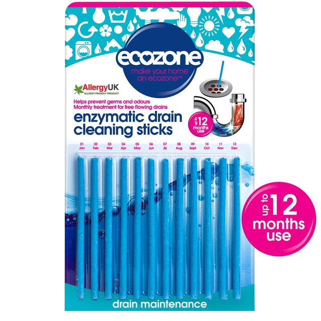 Ecozone Enzymatic Drain Cleaning Sticks 12 per pack