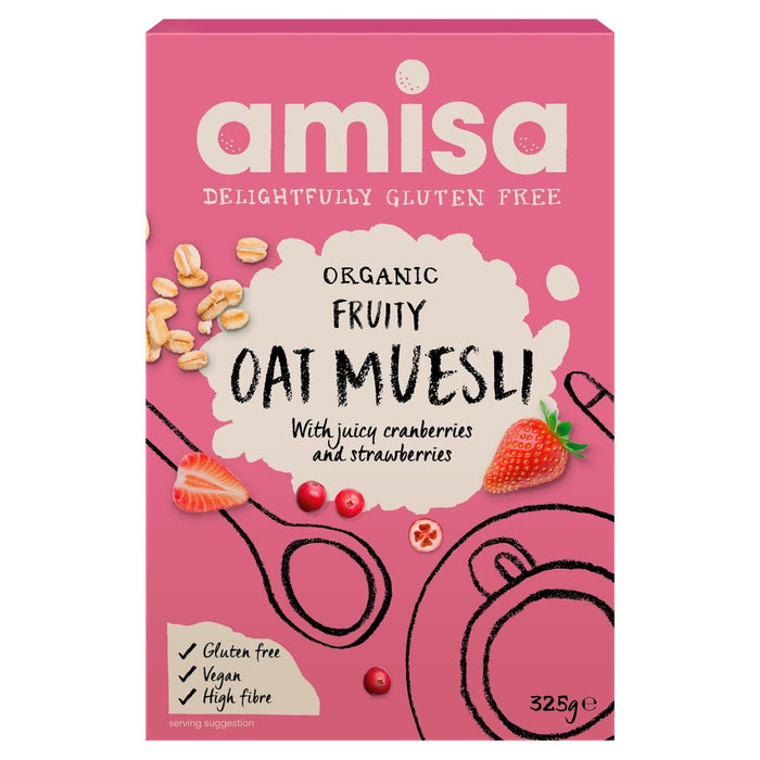 Amisa Organic Gluten Free Fruid Oat Muesli 325G