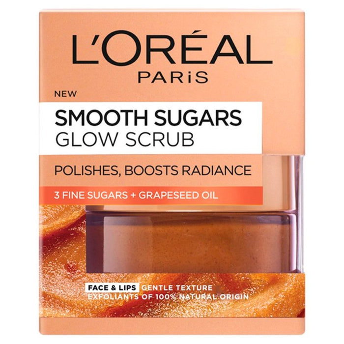 L'Oreal Paris Smooth Suave Glow Grapeseed Face y Lip Scrub 50ml