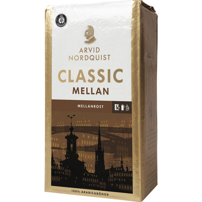 Café de moulues de rôti de rôti moyen Mellanrost classique 500g