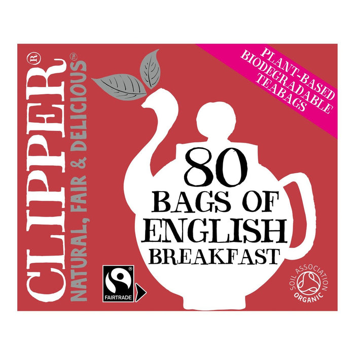 Clipper Organic Fairtrade English Breakfast Tea 80 per pack - Special Offer