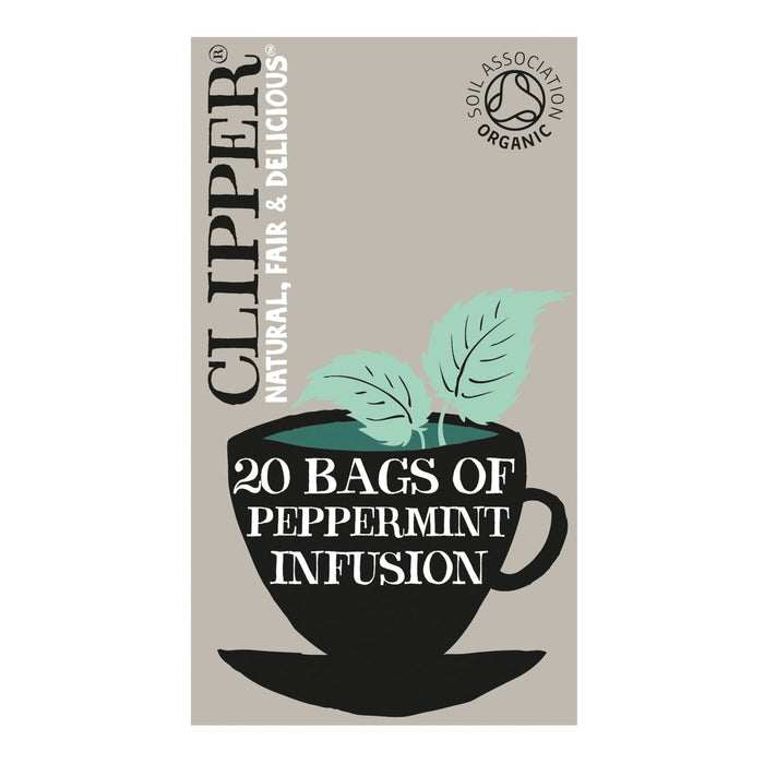 Bolsas de té de menta orgánica de Clipper Infusión 20 por paquete