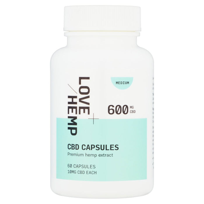 Love Hemp CBD Cápsulas 600mg 60 por paquete