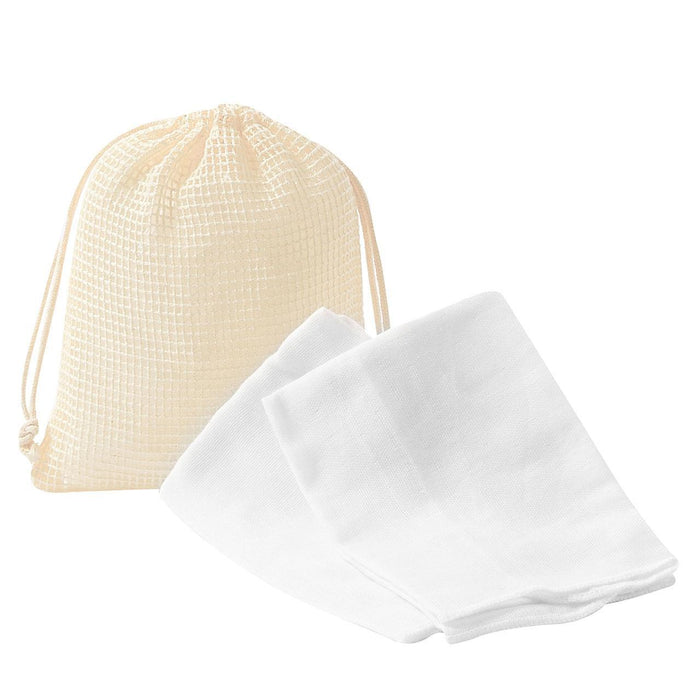 M&S 2 Muslin de Muslin y bolso reutilizable White