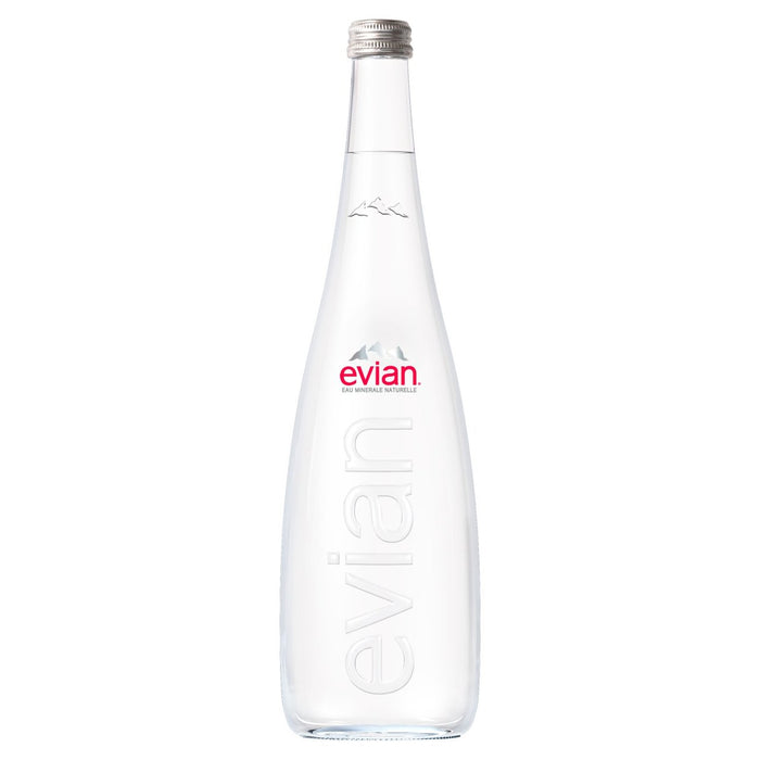 Evian Still Mineral Water Glass Bottle 750ml