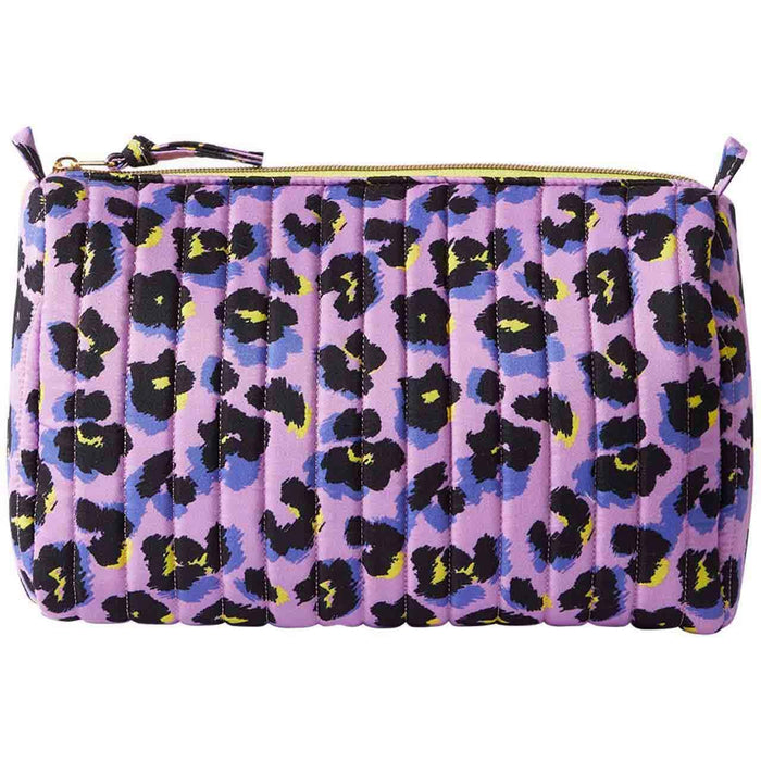 M&S Collection Leopard Print Make Up Wash Bag One Size Sage