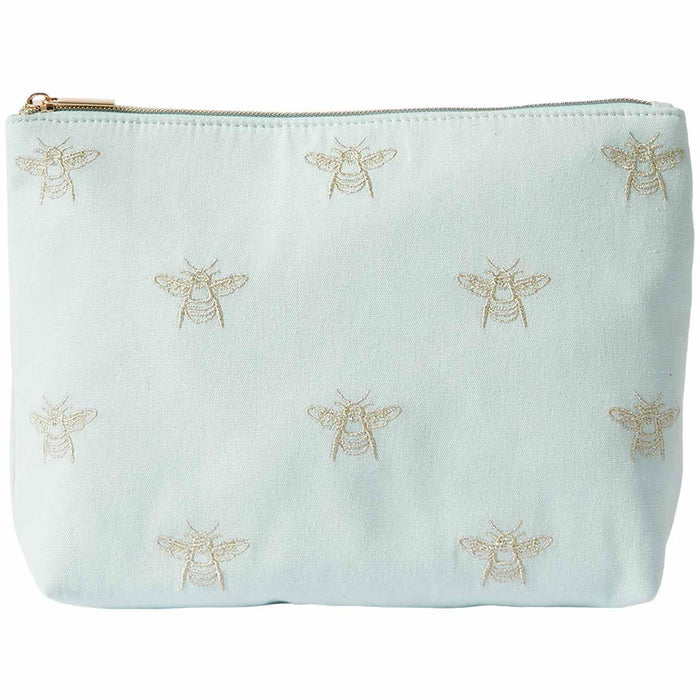 M & S bestickte Bienen -Make -up -Tasche