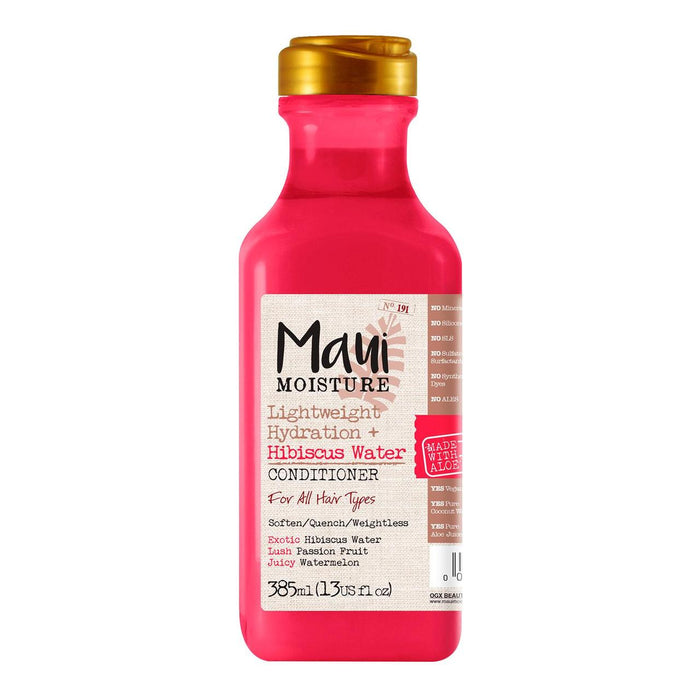 Hidratación ligera de humedad de Maui+ acondicionador de agua de hibisco 385 ml