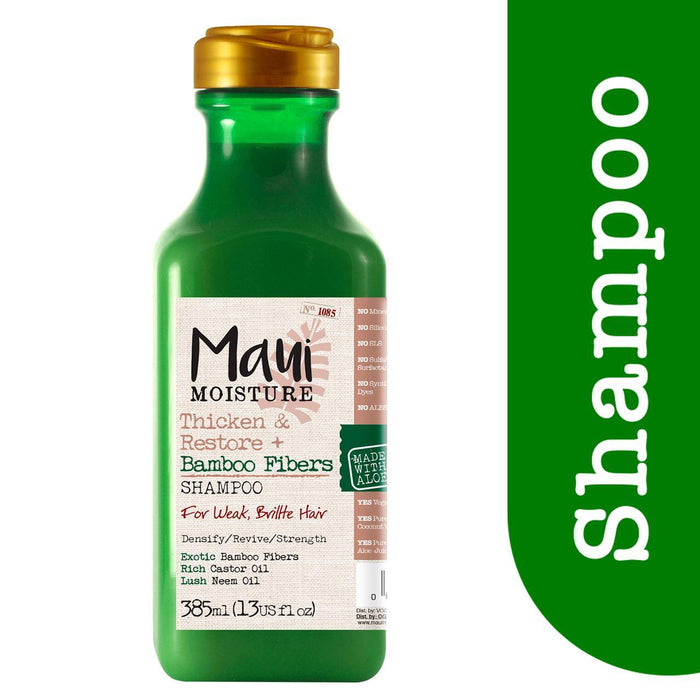 Maui La humedad espesada y restauración+ fibras de bambú Champú 385ml