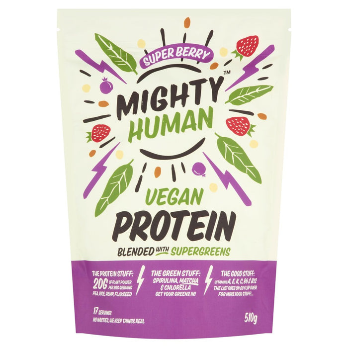 Mächtig menschliche Superberry -Vegan -Proteinpulver 510g