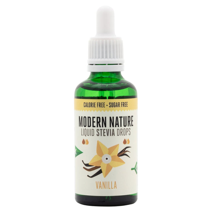 Modern Nature Stevia Drops Vanilla Sweetener 50ml