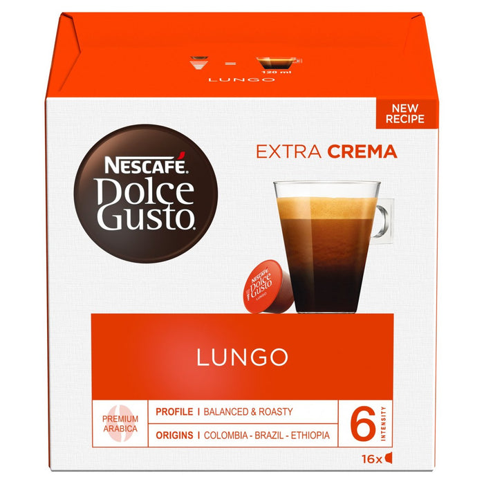 Nescafe Dolce Gusto Caffe Lungo Pods 16 per pack