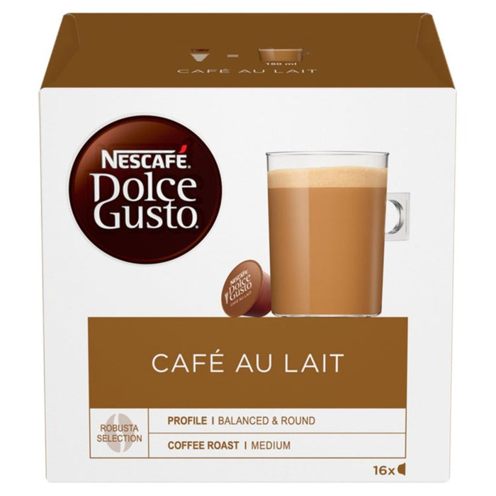 Nescafe Dolce Gusto Cafe aU Lait Pods 16 par pack