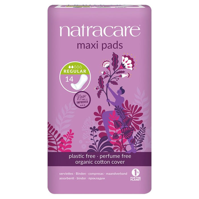 Natracare Maxi Pads régulier 14 par paquet