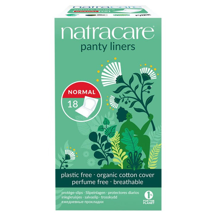 Natracare Organic Normale Baumwollpantyliner Single umgehüllt 18 pro Pack