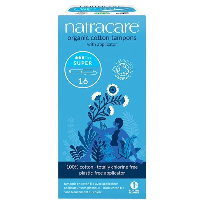 Natracare Organic Tampons Super Applicator 16 per pack