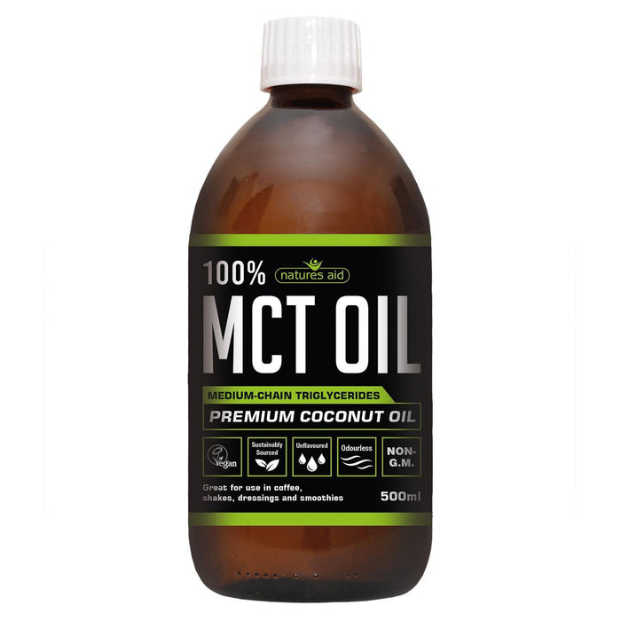 Natures Aid 100% MCT Oil Premium Coconut Oil 500ml