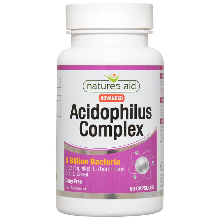 Natures Aide les capsules de supplément complexe d'acidophilus avancé 60 par paquet