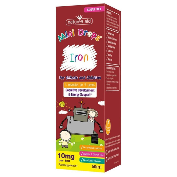 Natures Aider le nourrisson et le fer Kin's Iron Drops 10 mg 3mnthes - 5 ans 50ml