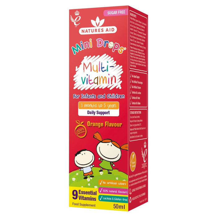 Nature Aid mini Tropfen Multivitamin für Säuglinge & Kinder 50 ml