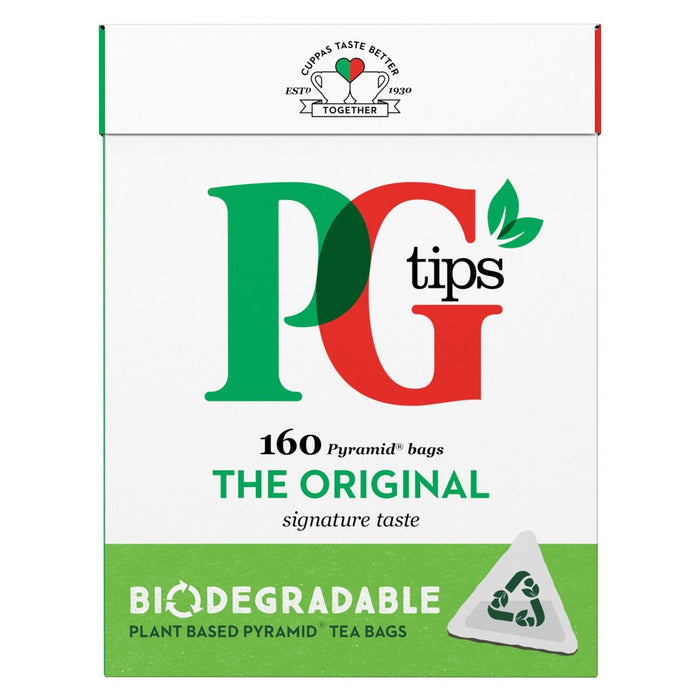 أكياس الشاي الأصلية القابلة للتحلل من PG Tips، 160 كيسًا في كل عبوة