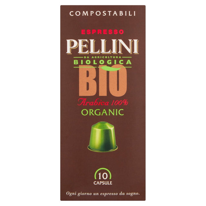 Pellini Luxury Organic Compostable Nespresso Compatible Coffee Capsules 10 per pack