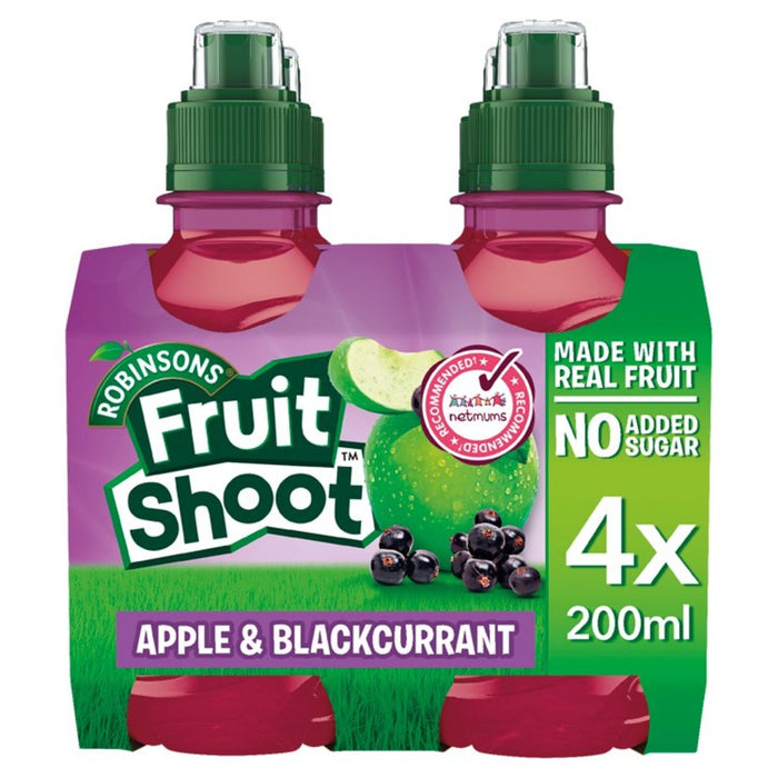 Robinsons Brote de fruta manzana y grasa negra sin azúcar agregada 4 x 200ml